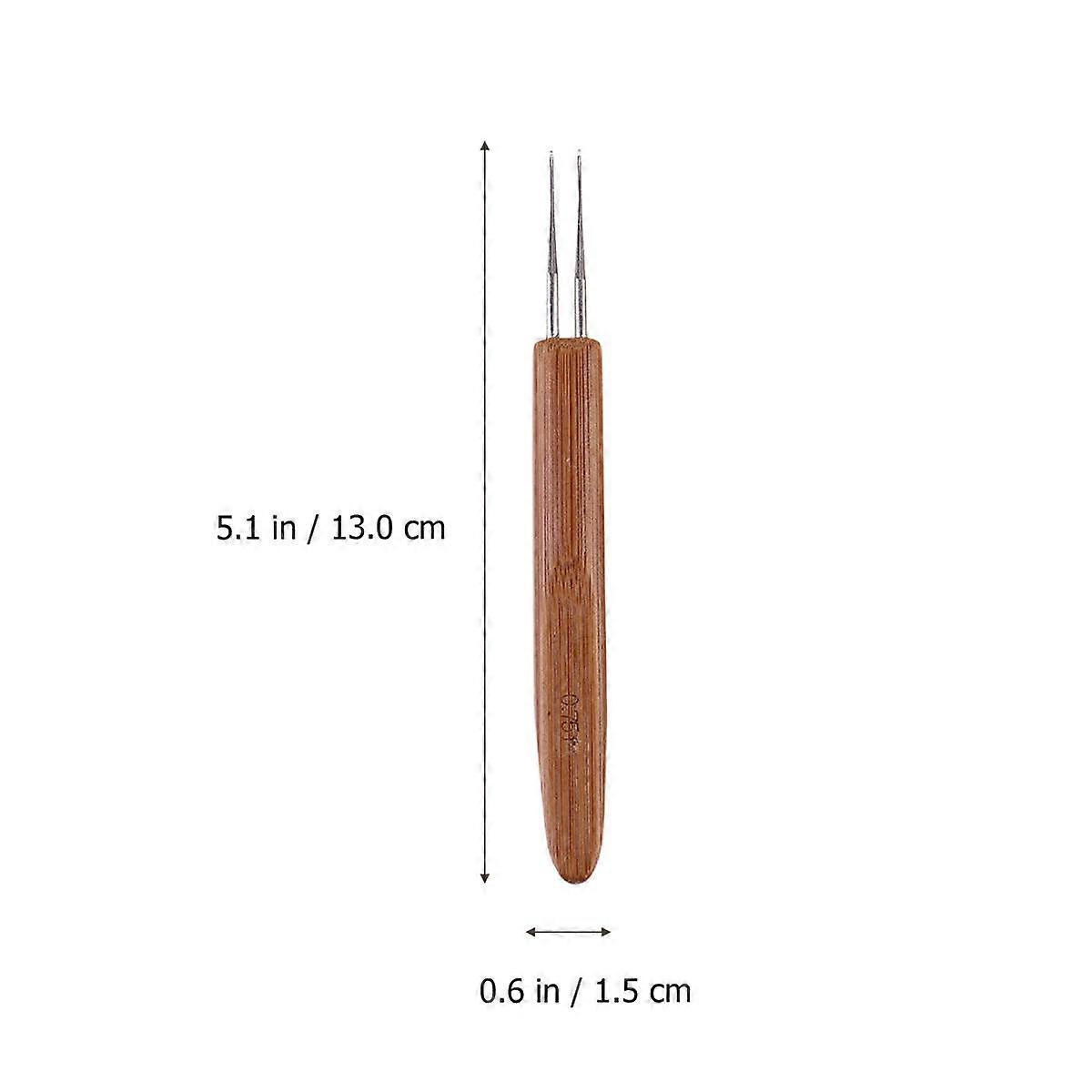 Crochet Needle For Dreadlocks Craft Projects Knitting Needles Light Brown Style 2 2Pcs