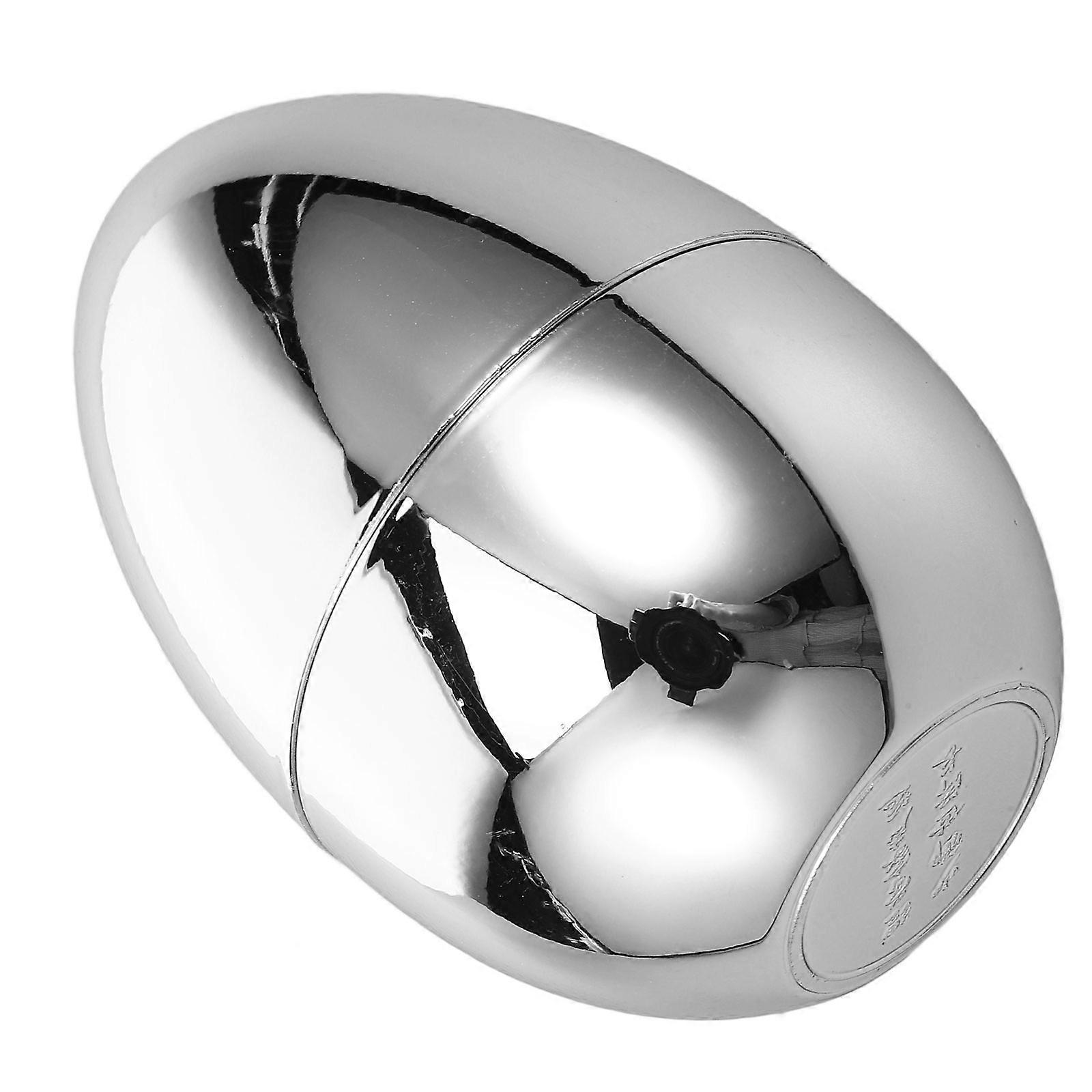 Egg Shaped Silver Acrylic Toothpick Container Household Holder 3Pcs