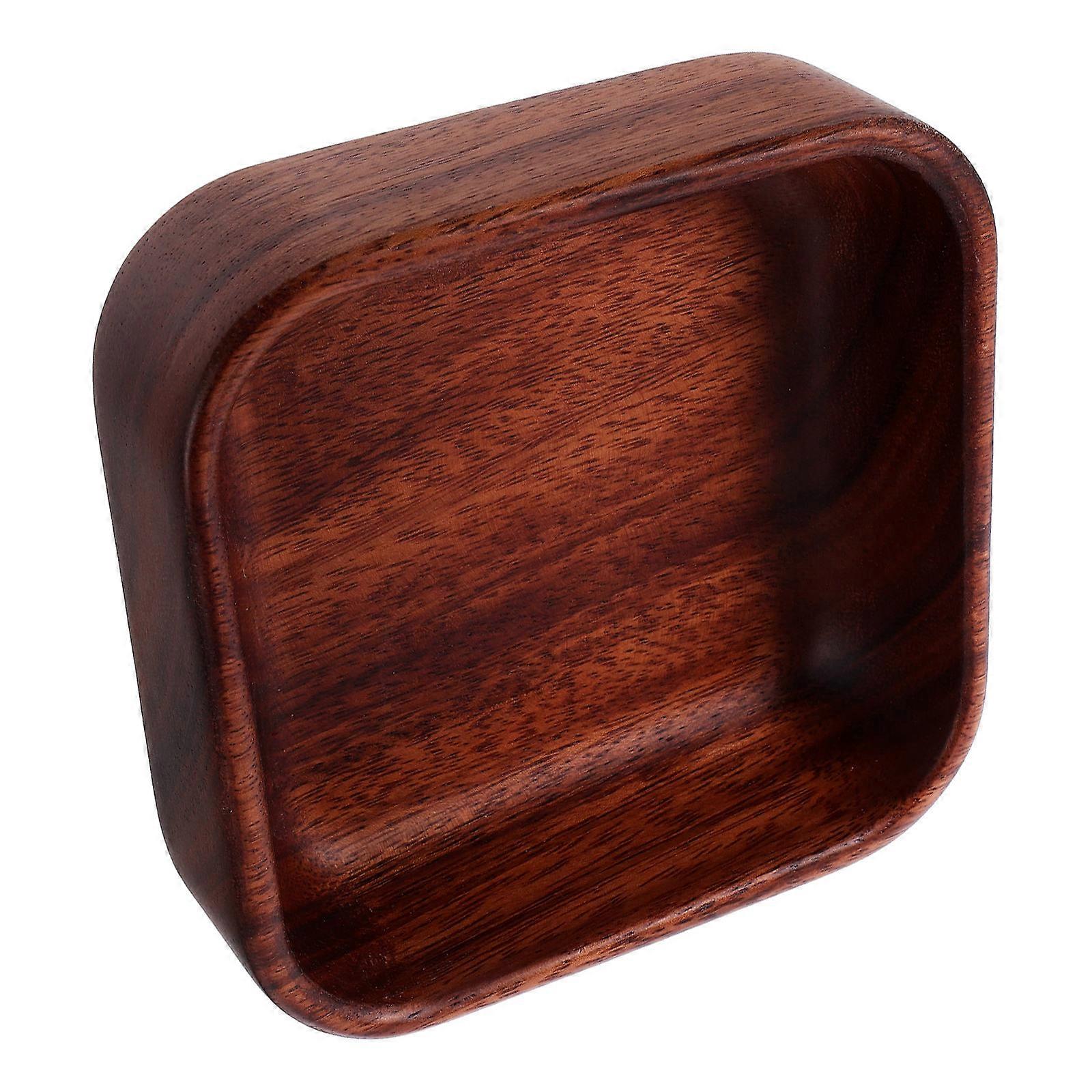Wood Fruit Plate Square Tray for Storage Use in Coffee Shade