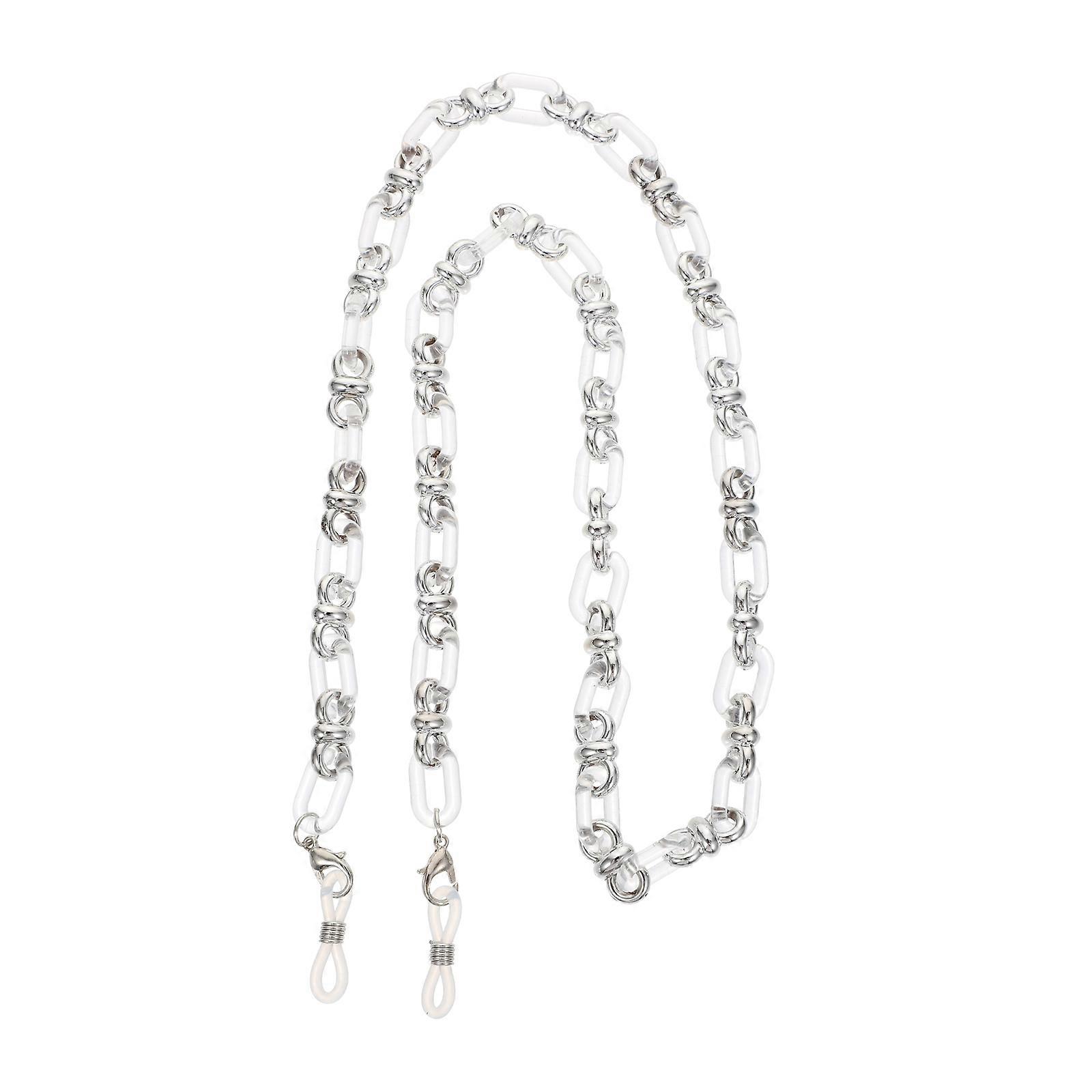 Silver Glasses Chain for Anti-Lost Use with Anti-Skid Function