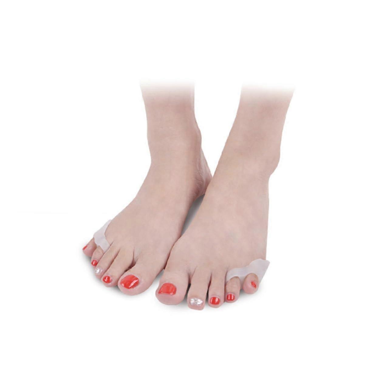 Toe Separators for Bunions Women, Soft Gel Toe Spacers with Secure TwoLoop Design, 2pcs