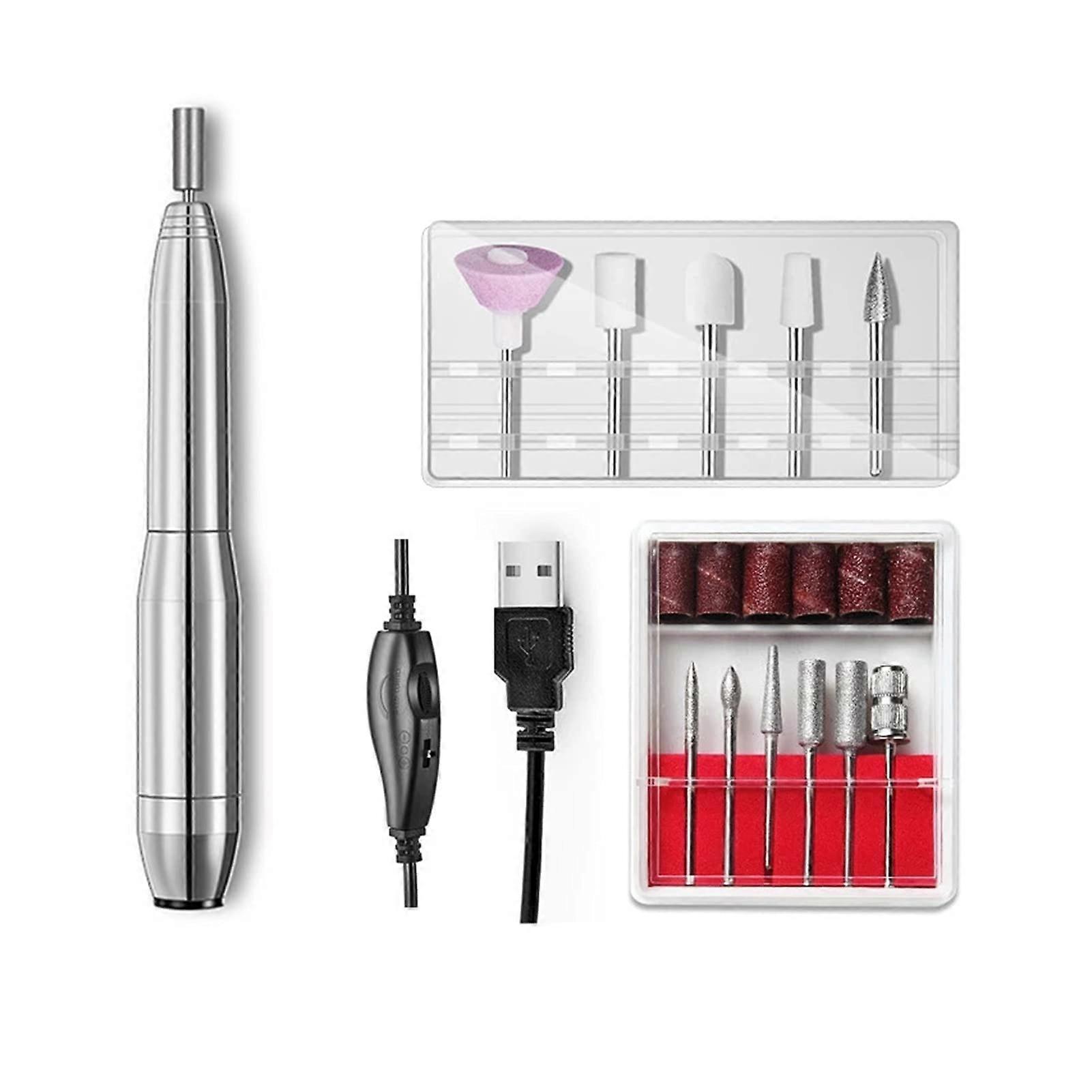 Electric Nail Drill with Variable Speed and Reverse Rotation for Manicure Pedicure Natural Nails