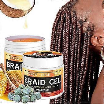 Strong Hold Braiding Gel for Twists, Locs, Cornrows - Tames Frizz, High Shine, No Flake, Easy Edge Control 26s