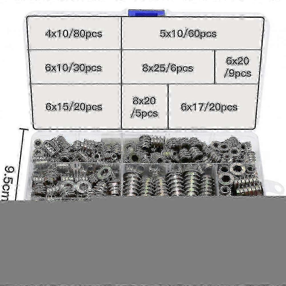 2025 230 Pieces Zinc Alloy Hex Threaded Insert Nuts Threaded Inserts Insert Nuts External Thread M4 M5 M6