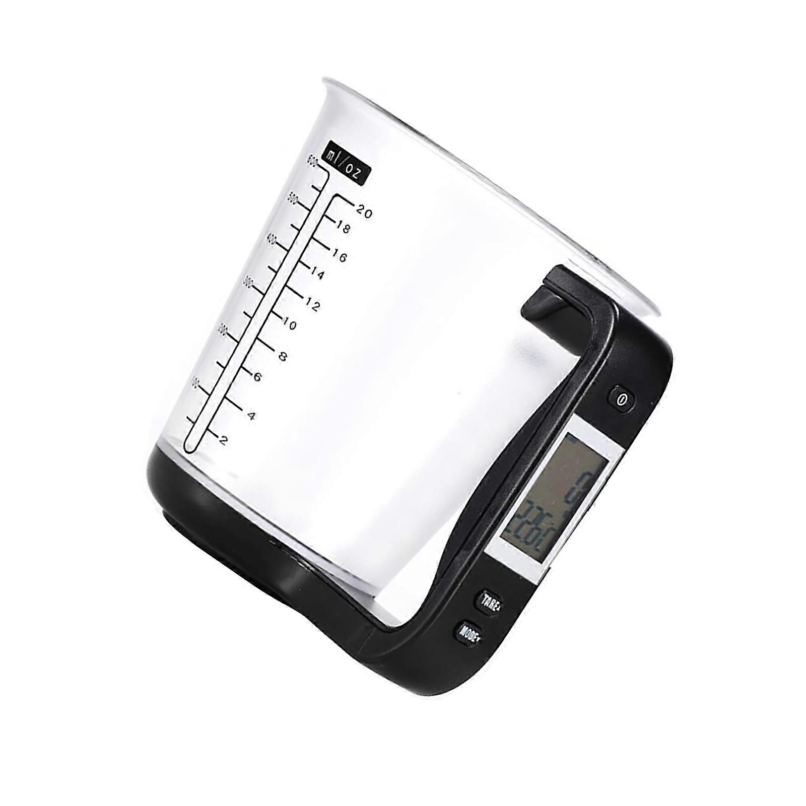 Precisions Electronic Measuring Cup Scale Featuring Integrated Design Large LCD Display and Auto Shut for Accurate Baking Cooking  Black