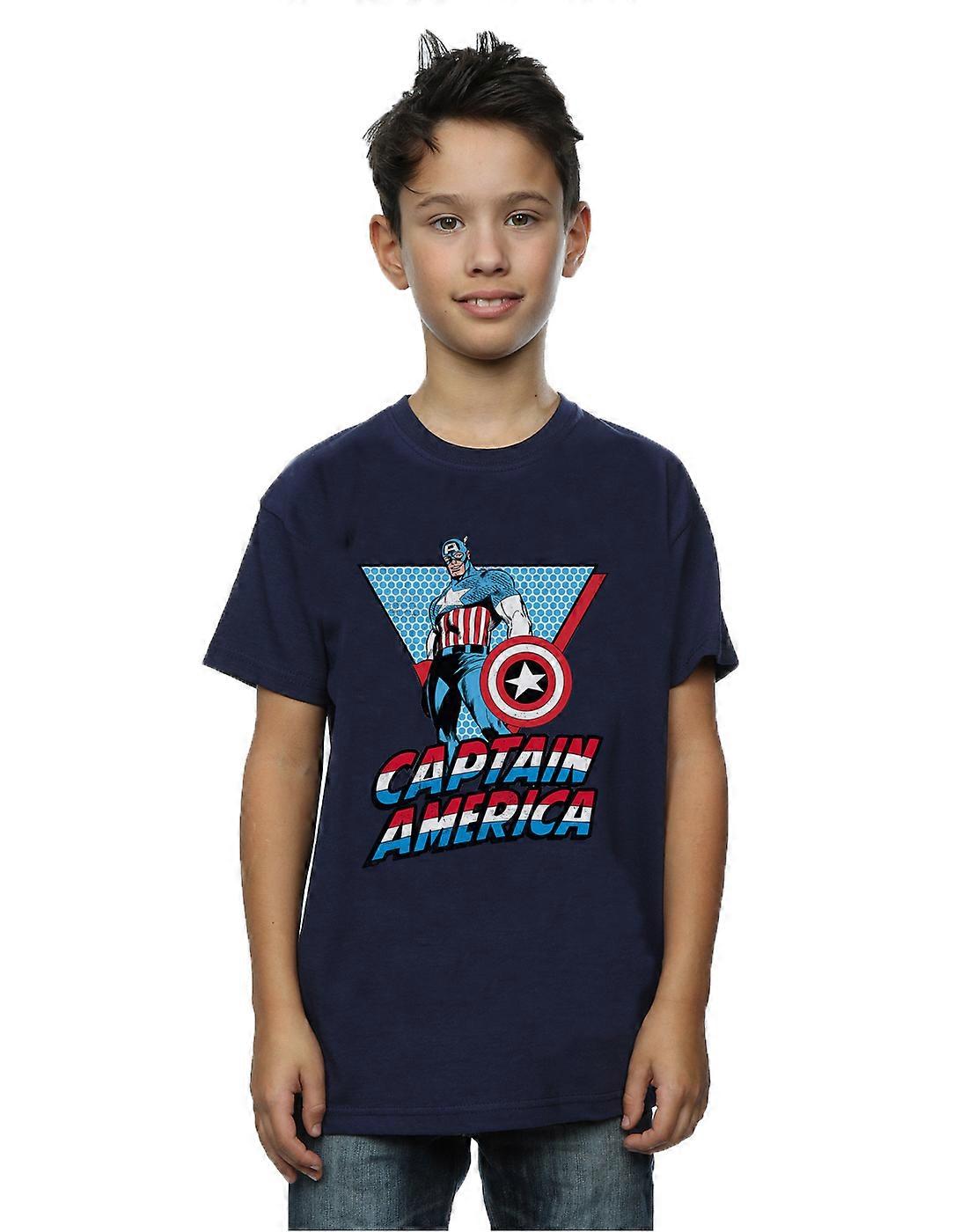 Marvel Boys Captain America Triangle T-Shirt