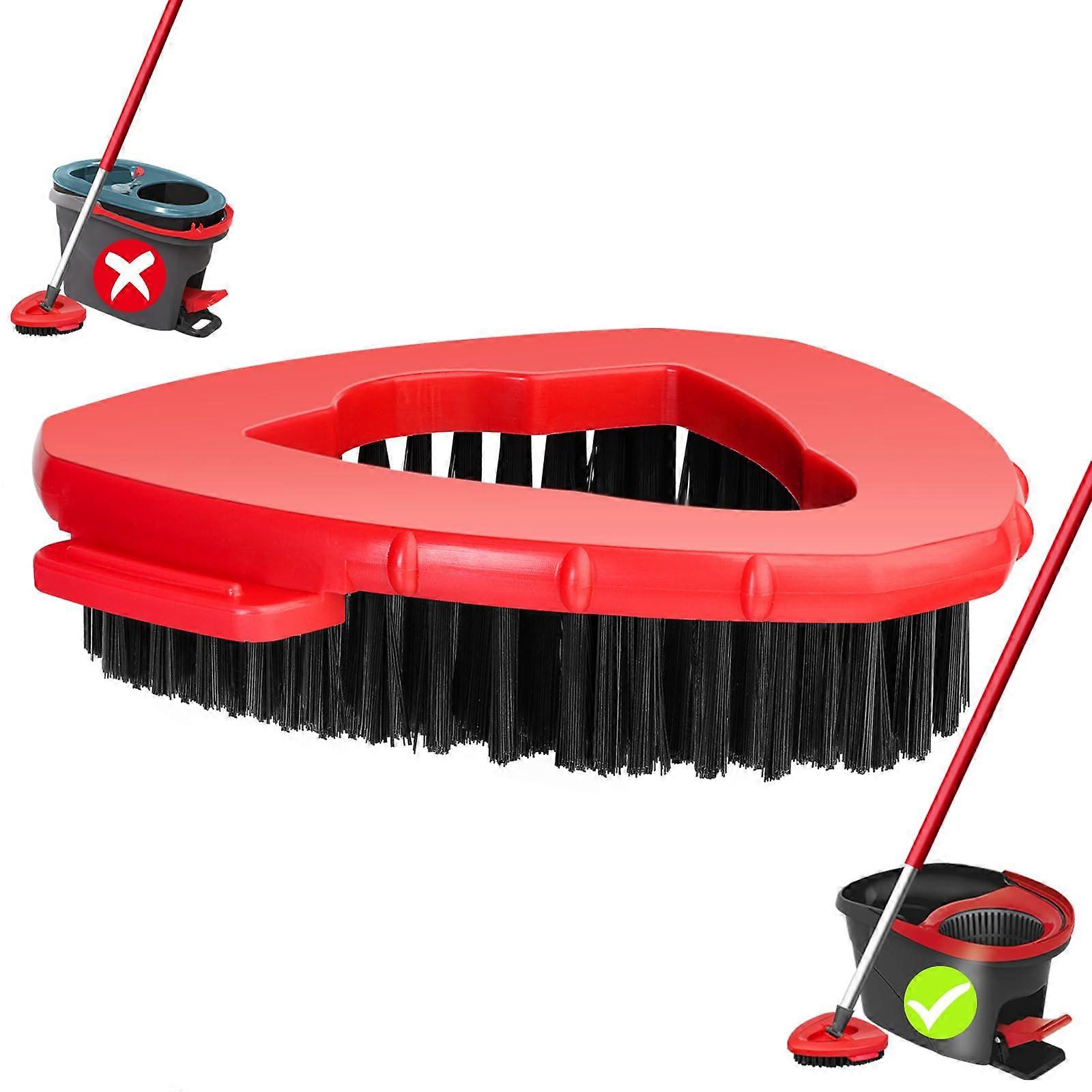 Spin Mop Replacement Head with Hard Bristle Triangle Brush for Bathroom Kitchen Deck Tile Cleaning