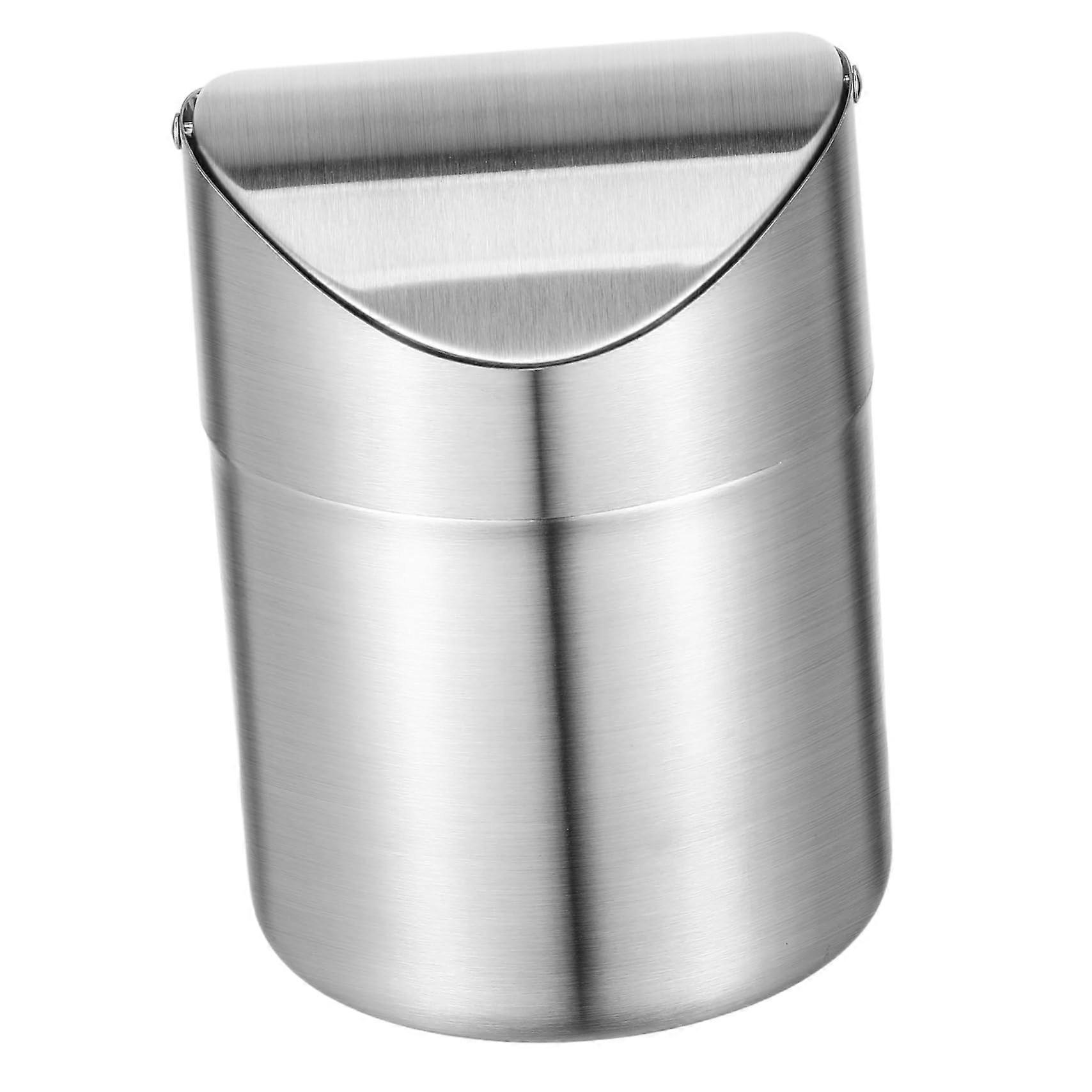 Car Trash Can with Windproof Lid, Compact Mini Car Garbage Bin for Easy Clean Vehicle Interior