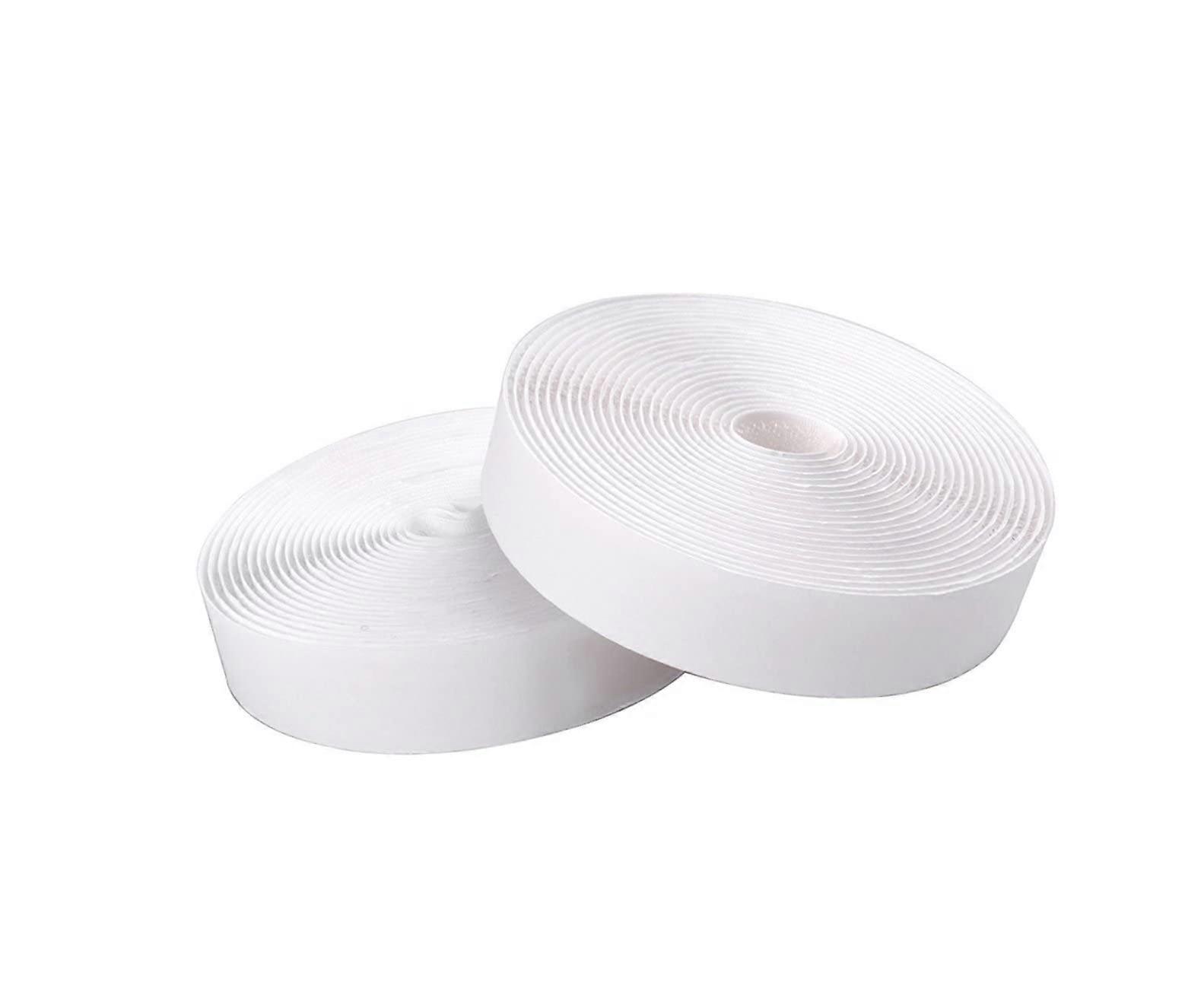 Tape 2cm x 5m White Strong SelfAdhesive Hook and Loop Roll for MultiPurpose Fastening
