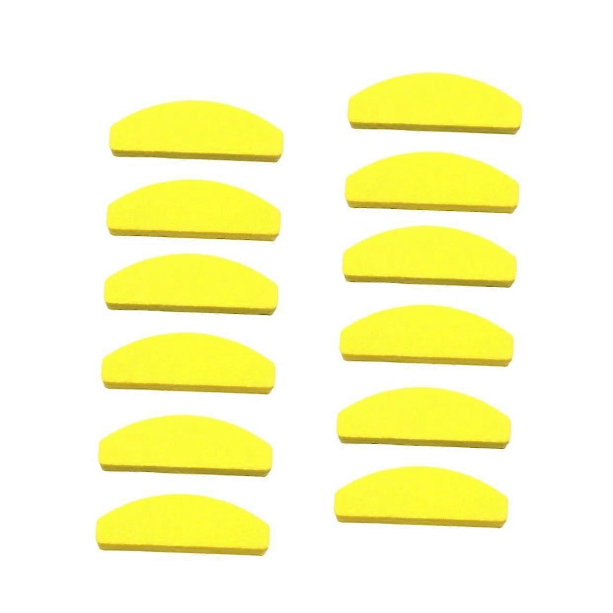 Professional Mini HalfMoon Nail File and Buffer Set, DoubleSided Polishing Tool, 20pcs Yellow