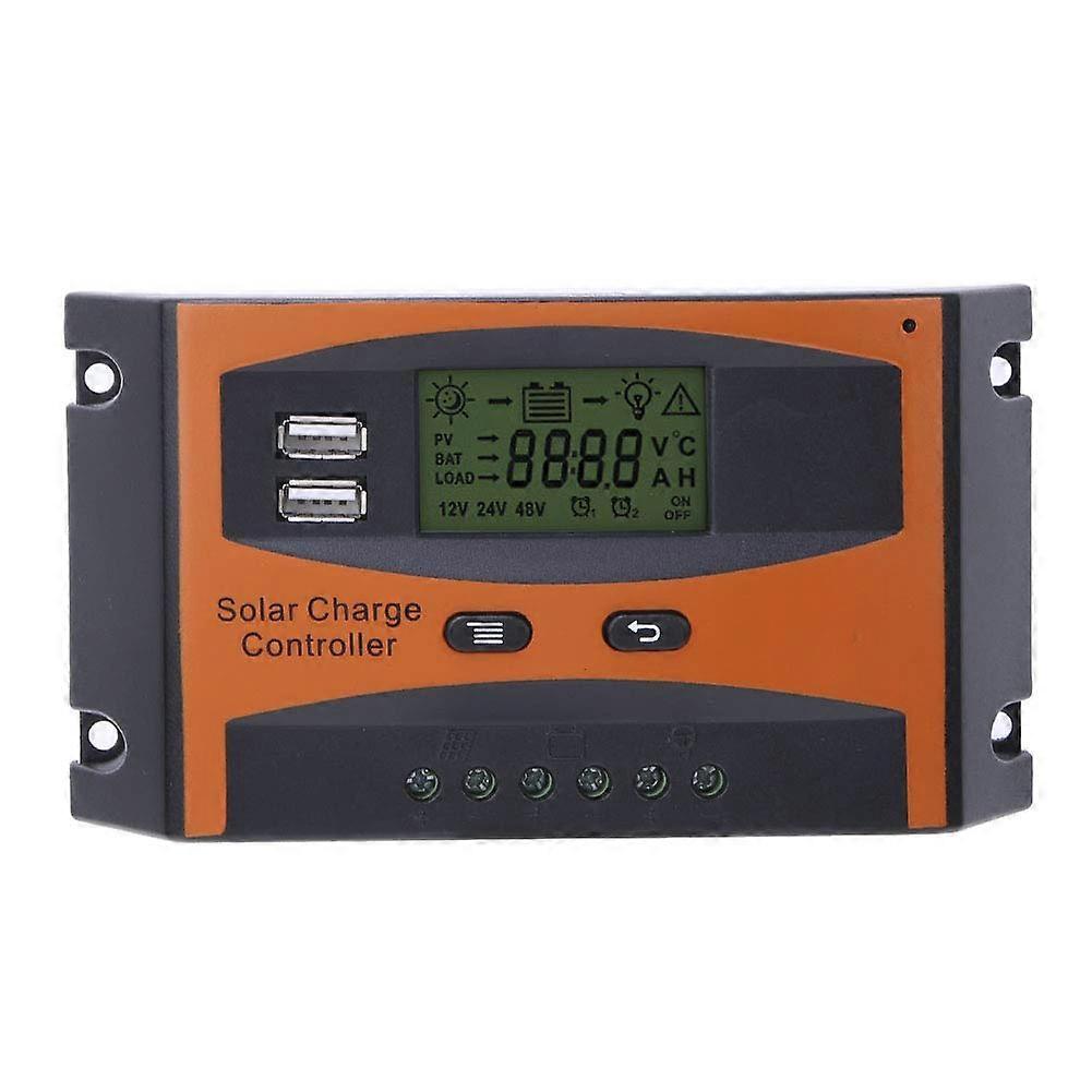 20A PWM Solar Charge Controller 12V 24V with Large LCD Display and Power Off Memory