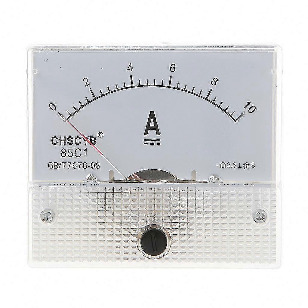 DC Current Panel Meter with 0-10A Analog Display Rectangle Amperemeter for Measuring