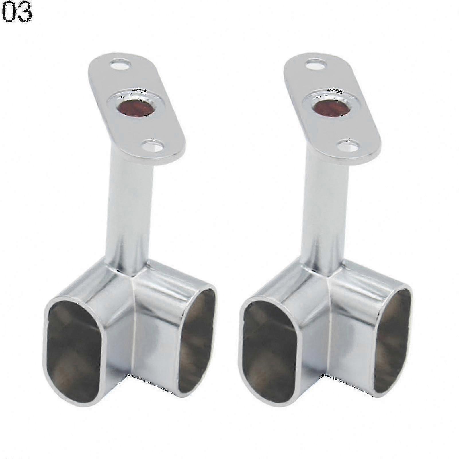 2-Pack Ceiling Mount Corner Wardrobe Rod Holder for Clothes Rail 25-26cm