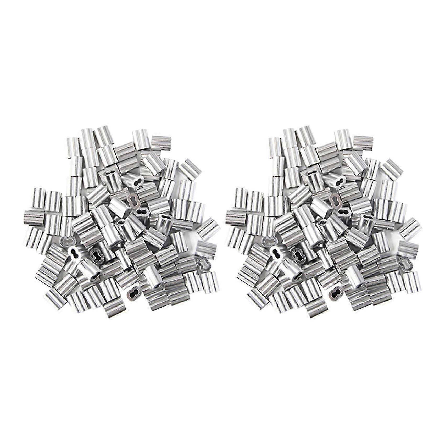 240X Aluminum Crimping Loop Sleeve compatible 2mm Diameter Wire Rope and Cable