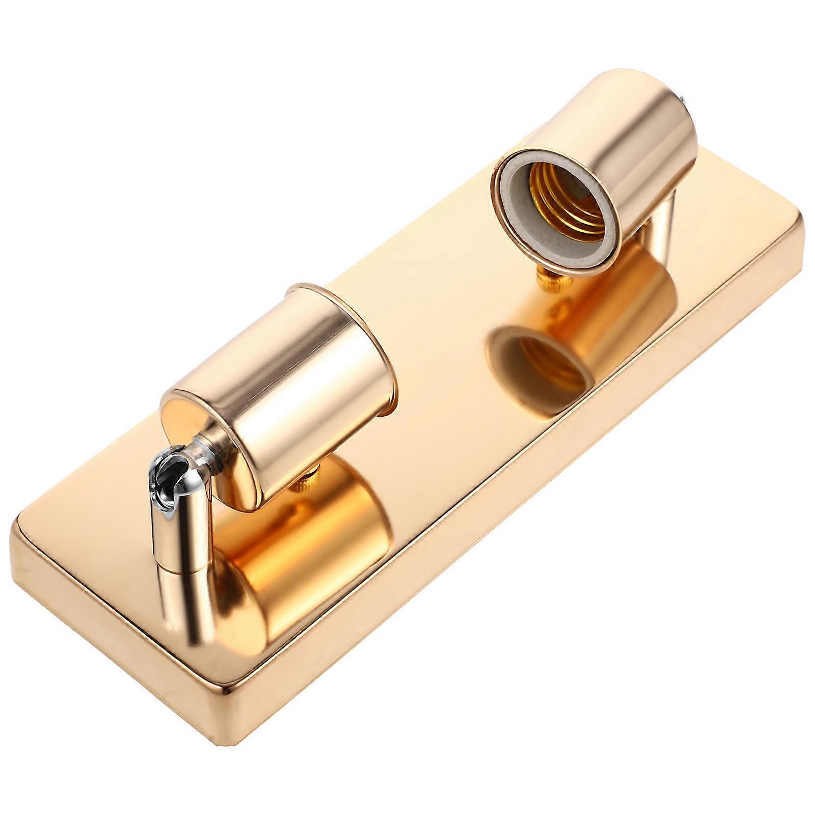 Golden Steel Ceiling Mount Lamp Holder for E27 Light Bulb Socket Holder