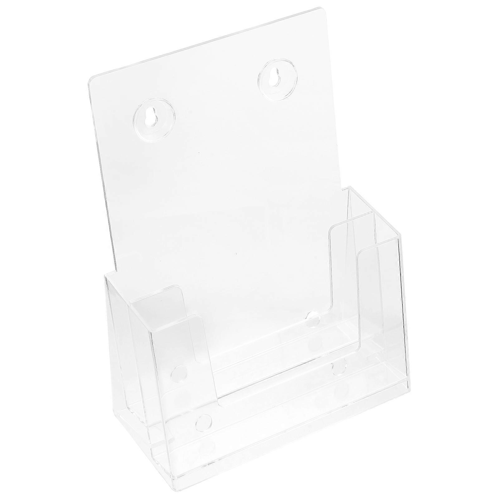 Wall-Mounted File Rack for Document Storage 2Pcs Acrylic Display Stand