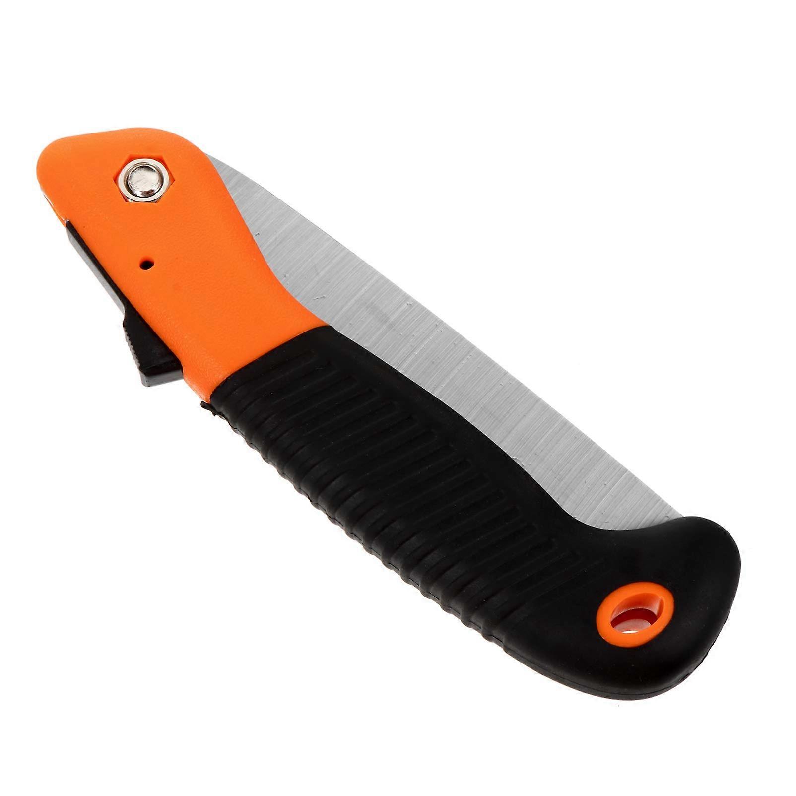 Folding Saw with Lockable Blade for Camping and Pruning, Compact Ergonomic Handle for Clean Cuts