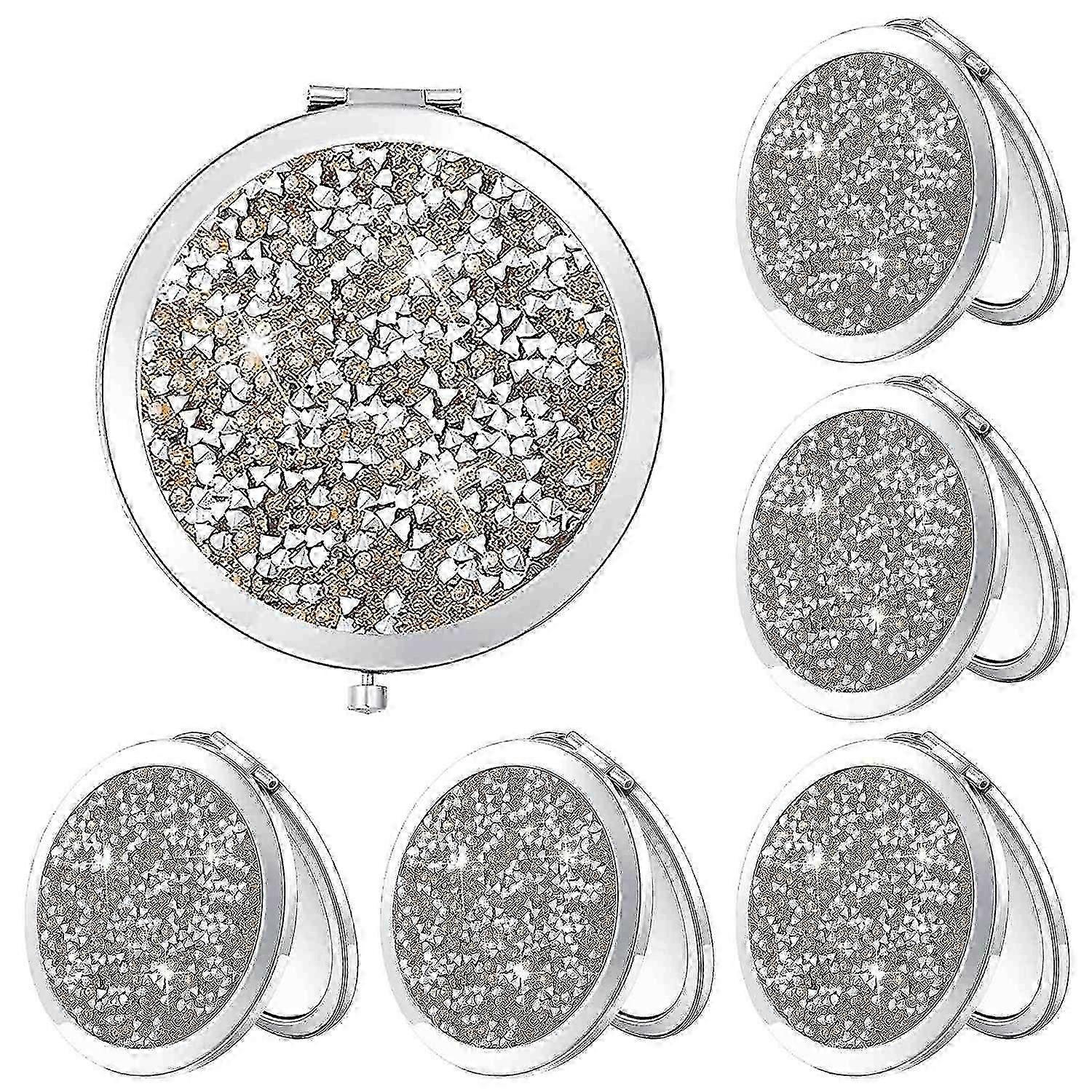 6pcs Magnifying Compact Cosmetic Mirror
