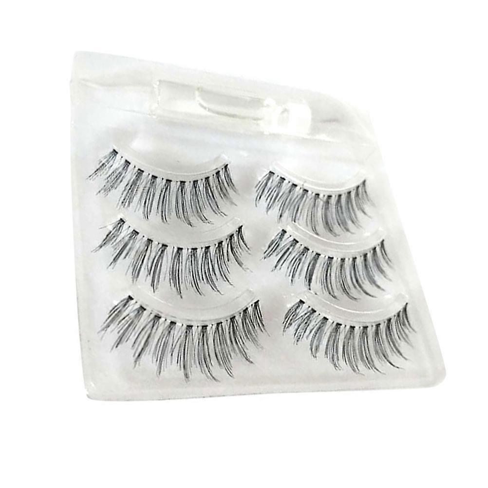 Natural Eyelashes 3Pair False Eyelashes for Makeup Use