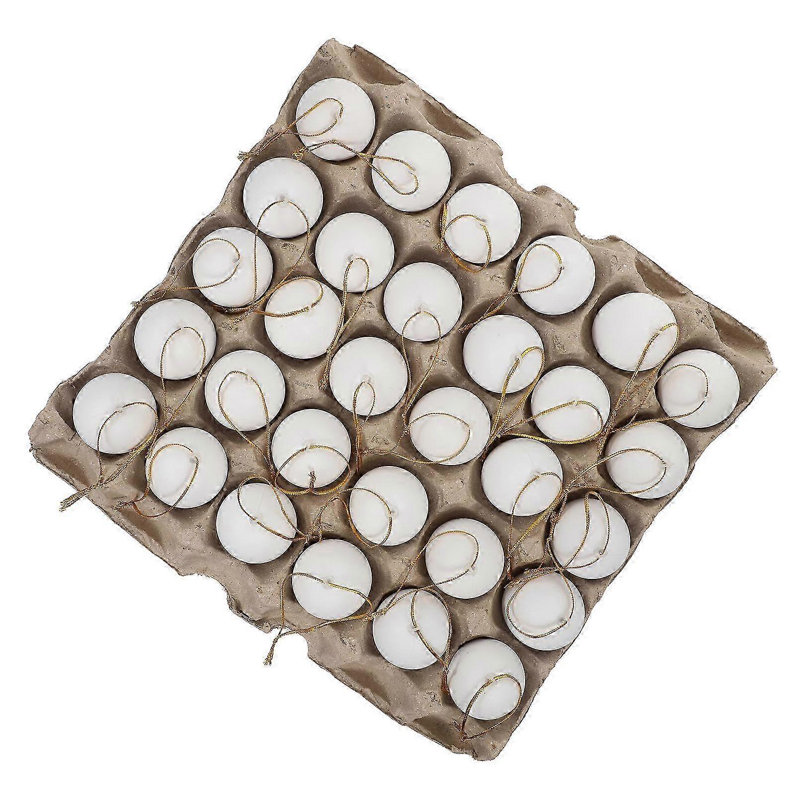 Easter Paper Pulp Egg Tray compatible with DIY Decoration 1Set White Plastic Eggs