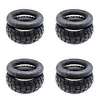 4-teiliges Set 255x80 Reifen (Innenschlauch und Außenreifen) kompatibel mit Elektroroller 10X Dualtron KuGoo M4 Upgrade 10 Zoll Offroad-Reifen, 90 Grad