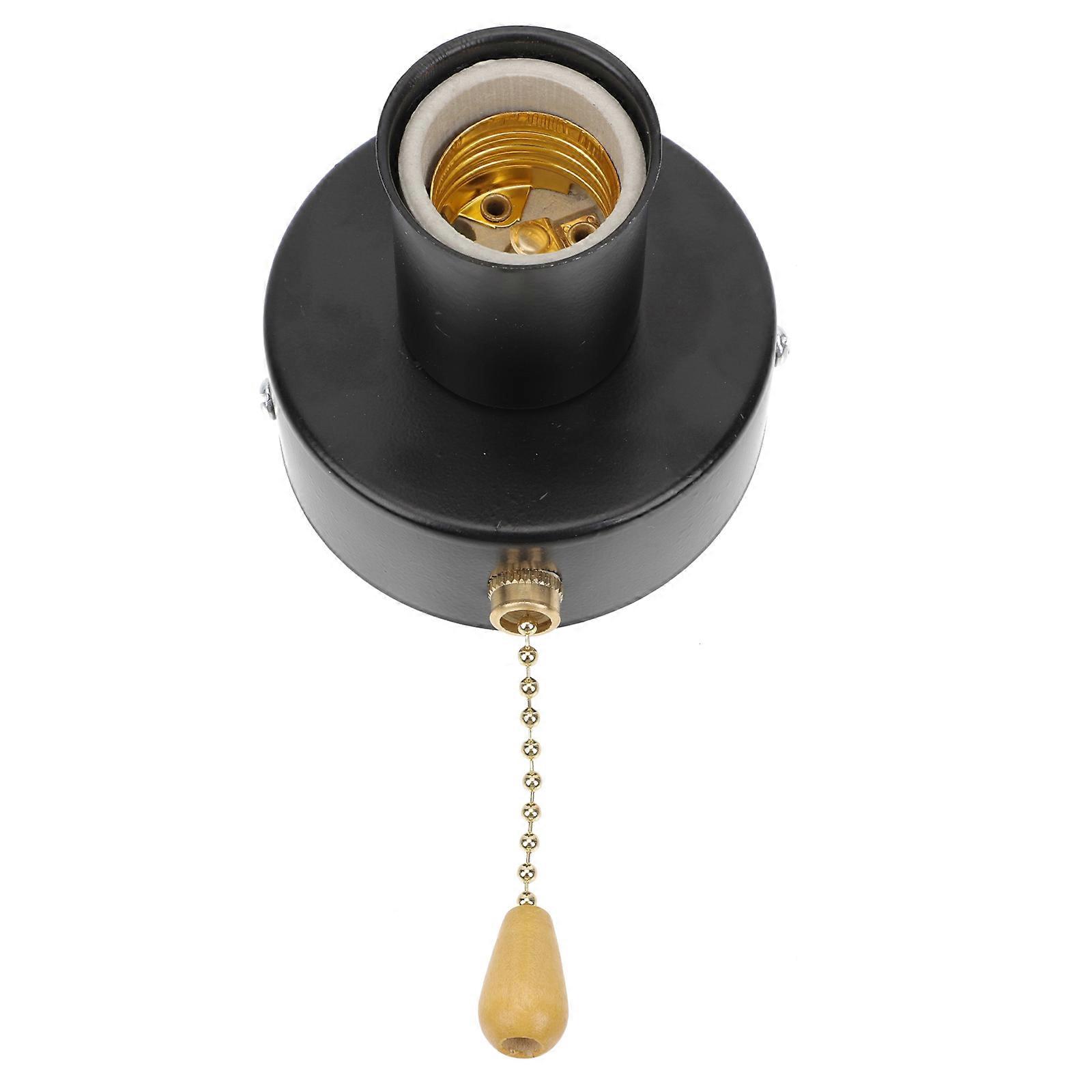 1Set Wall Lamp Lampholder with Pull Chain Switch Durable Pullswitch E27 Lamp Holder