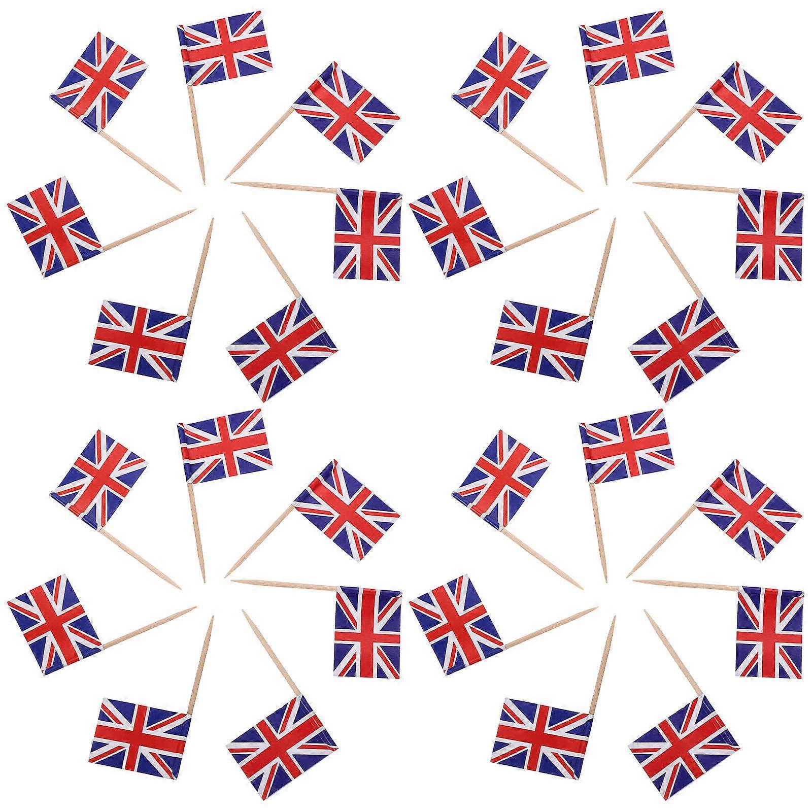 200Pcs Decorative Toothpick Flags Multi-function Cupcake Toppers Delicate Cupcake Decors