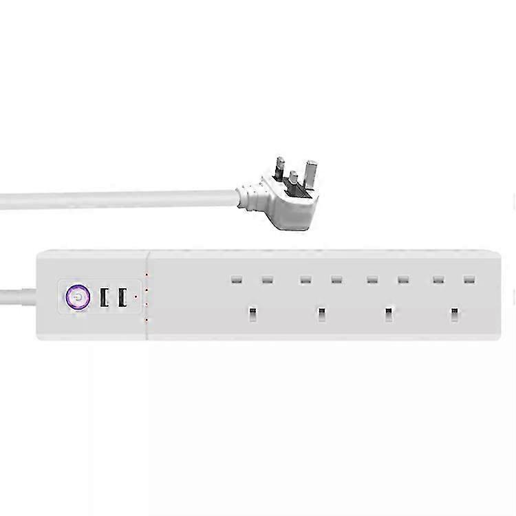 ZigBee Smart Power Strip-10A,4 Outlets + 2 USB Ports,UK Plug