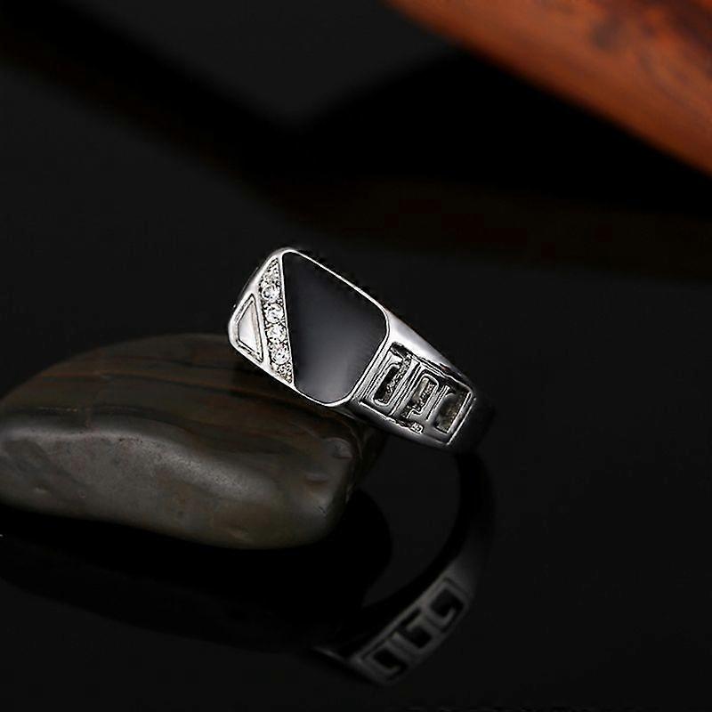 Moda masculina Clasic Stras email Inele