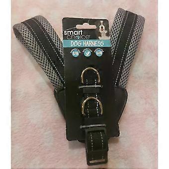 Dog Harness S/M Reflective Breathable Adjustable Grey and Black New