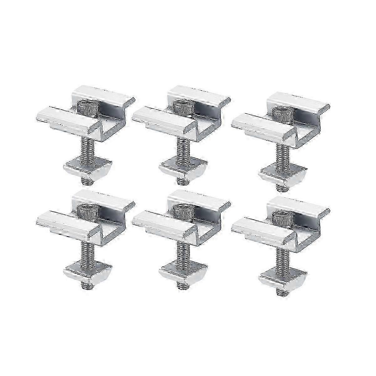 8Pack Solar Panel Mounting Brackets compatible with PV Solar Modules - End & Centre Clamps 30mm