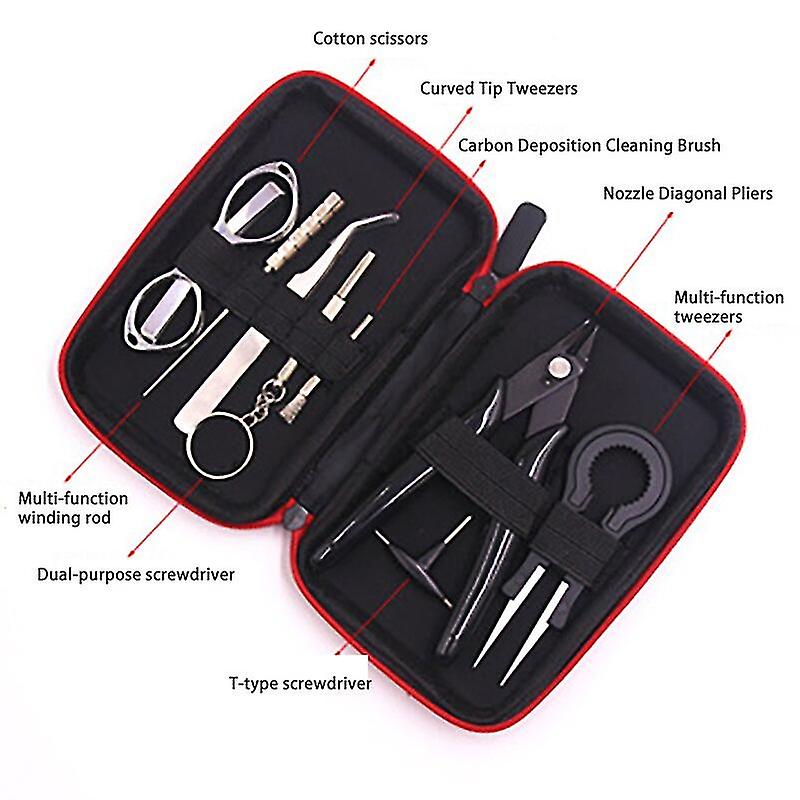 ハードウェアツールセットピンセットペンチワイヤーヒーターキットコイルフィクスチャ巻き取りリムーバーボックスオープナー修理ツールキットセットボトルオープナー