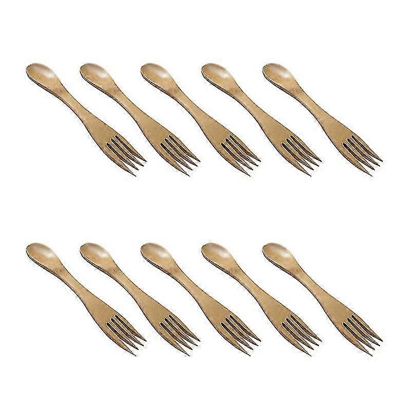 10pcs Kitchen Tableware, Bamboo Spork