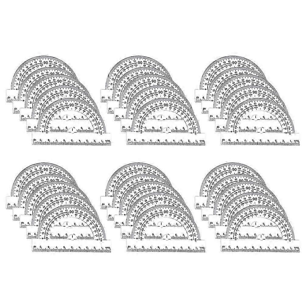 30Pcs Clear Protractor Geometry Drawing Tools For Architects School Use Practical Angle Measurement