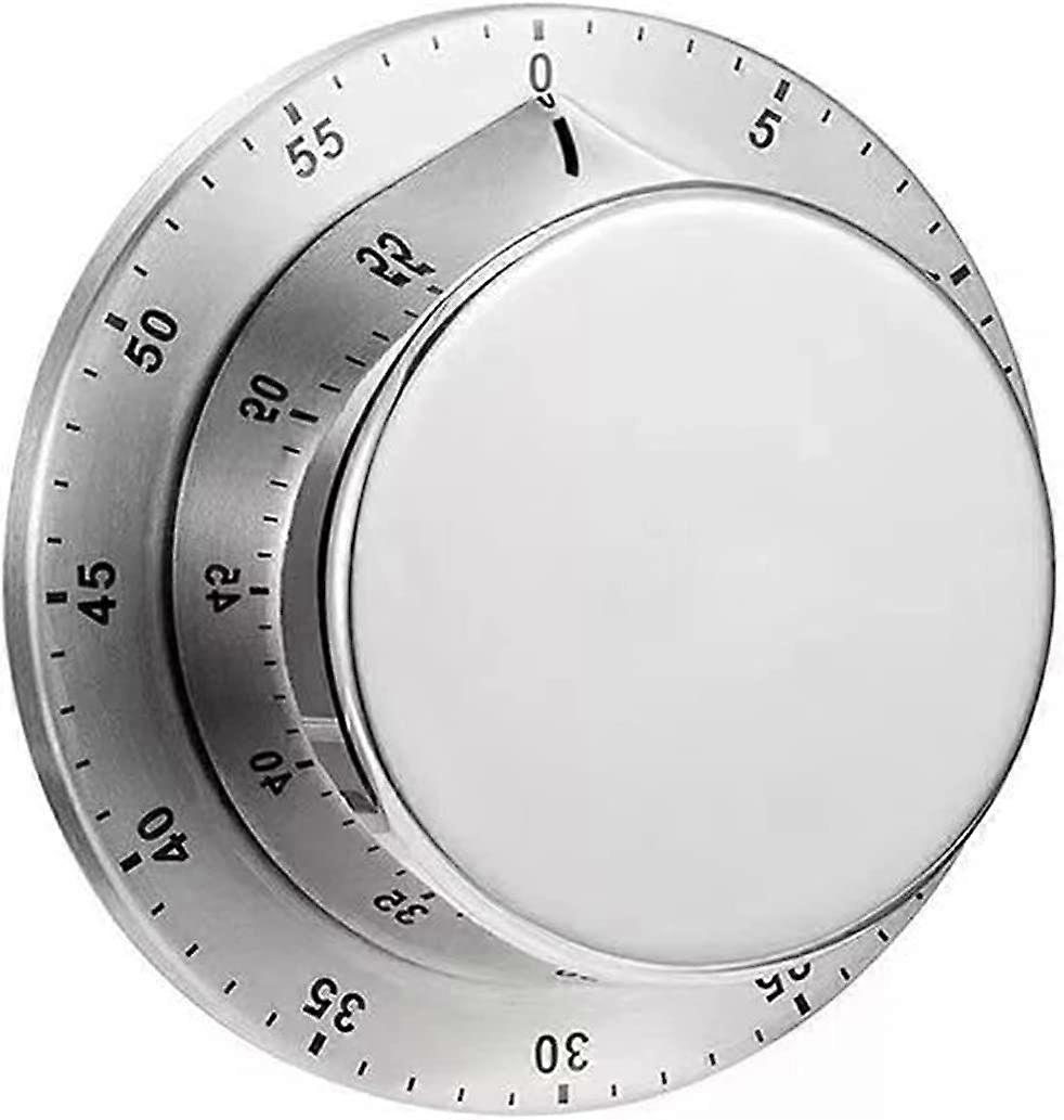 1 pcs Kitchen Mechanical Timer Digital Magnetic Stainless Steel(Silver)