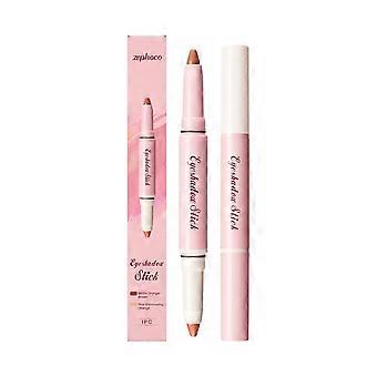 Zephoco Double-Headed Smooth Eyeshadow Stick #02 Natural Color Development, Easy To Use, Daily Date And Commuting Eye Makeup Pen