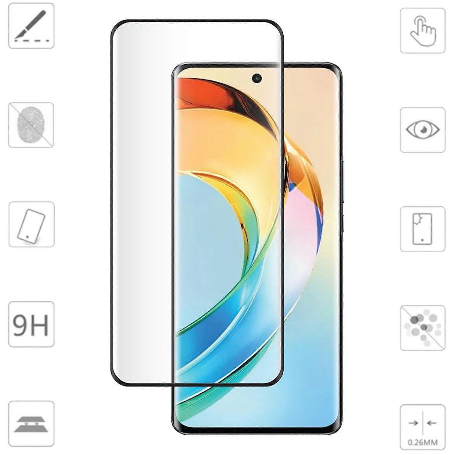 For Honor Magic 6 Lite 4D Curved Display Full LCD H9 Tempered Glass Screen Protector