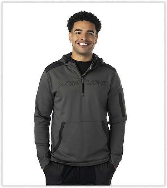 Bauer Puffer 1/2 Zip Hoodoe black Sr.