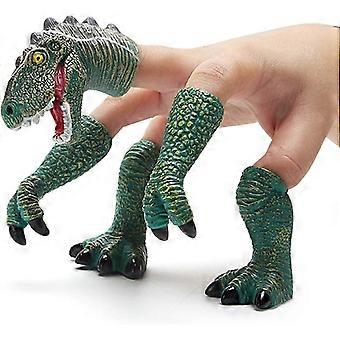 Dinosaur Finger Puppet Set - 5 Eco-Friendly PVC Finger Puppets for Kids, Adults, Party Favors, White Elephant Gifts, Theater Props