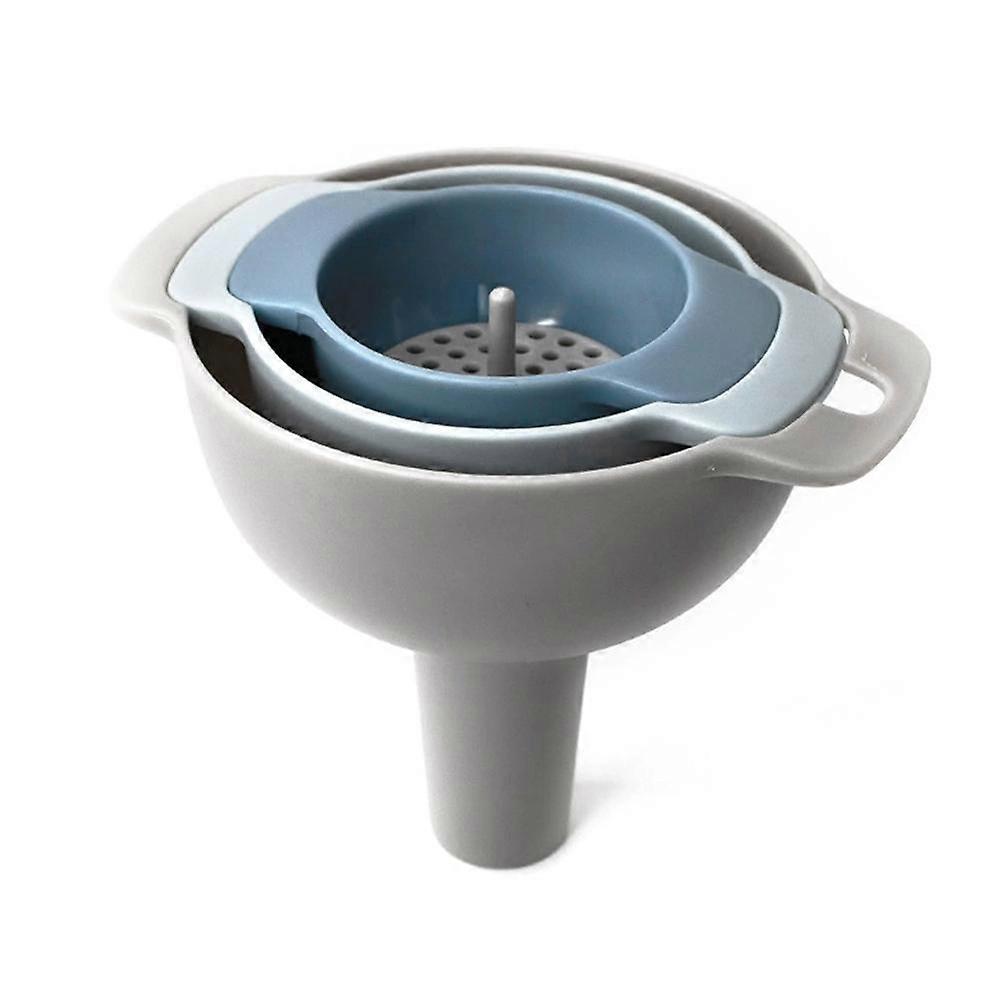 Nesting Funnel Set Pantry Storage  Removable Filter Versatile Spouts