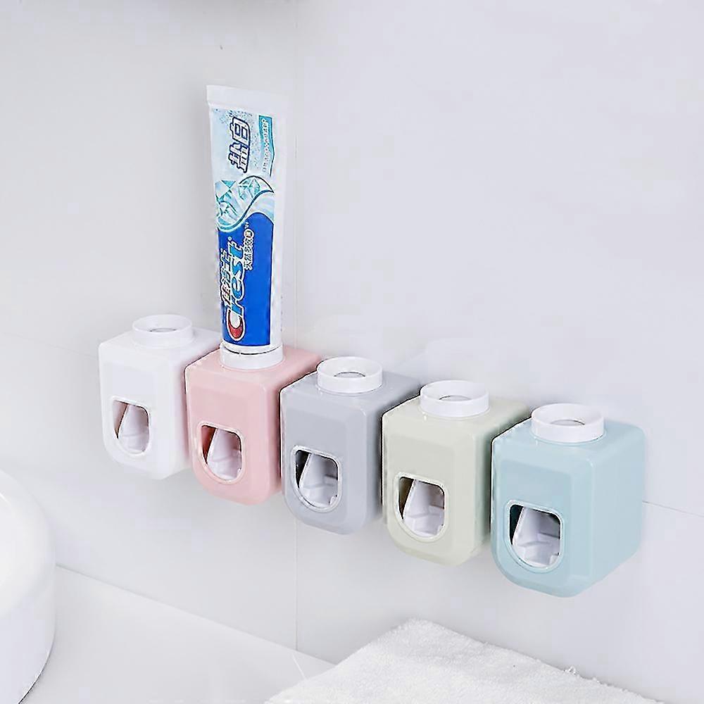 Set of 5pcs Automatic Toothpaste Dispenser, Wall Mounted Toothpaste Squeezer