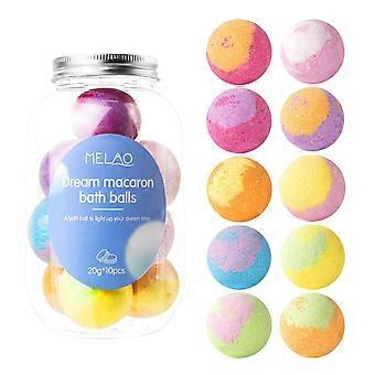 Set van 10 badbommen voor kinderen (20 g per stuk) met badzoutballetjes