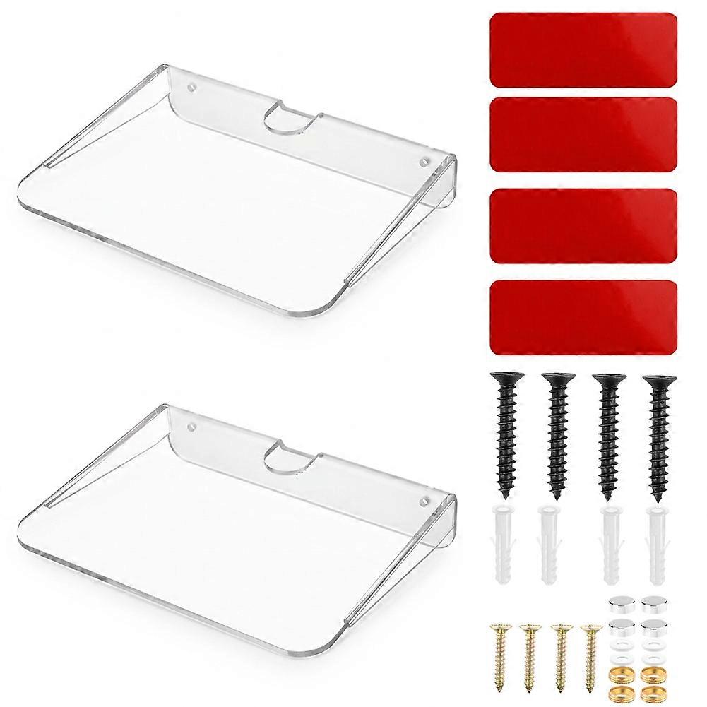 2PCS Floating Speaker Bracket Concealed Floating Wall-Mounted Speaker Storage Bracket Display Stand
