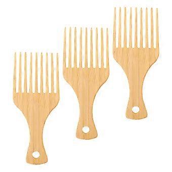 Peignes à cheveux en bois Nanzhu pour hommes, lot de 3, pratiques et faciles à coiffer, en bambou.