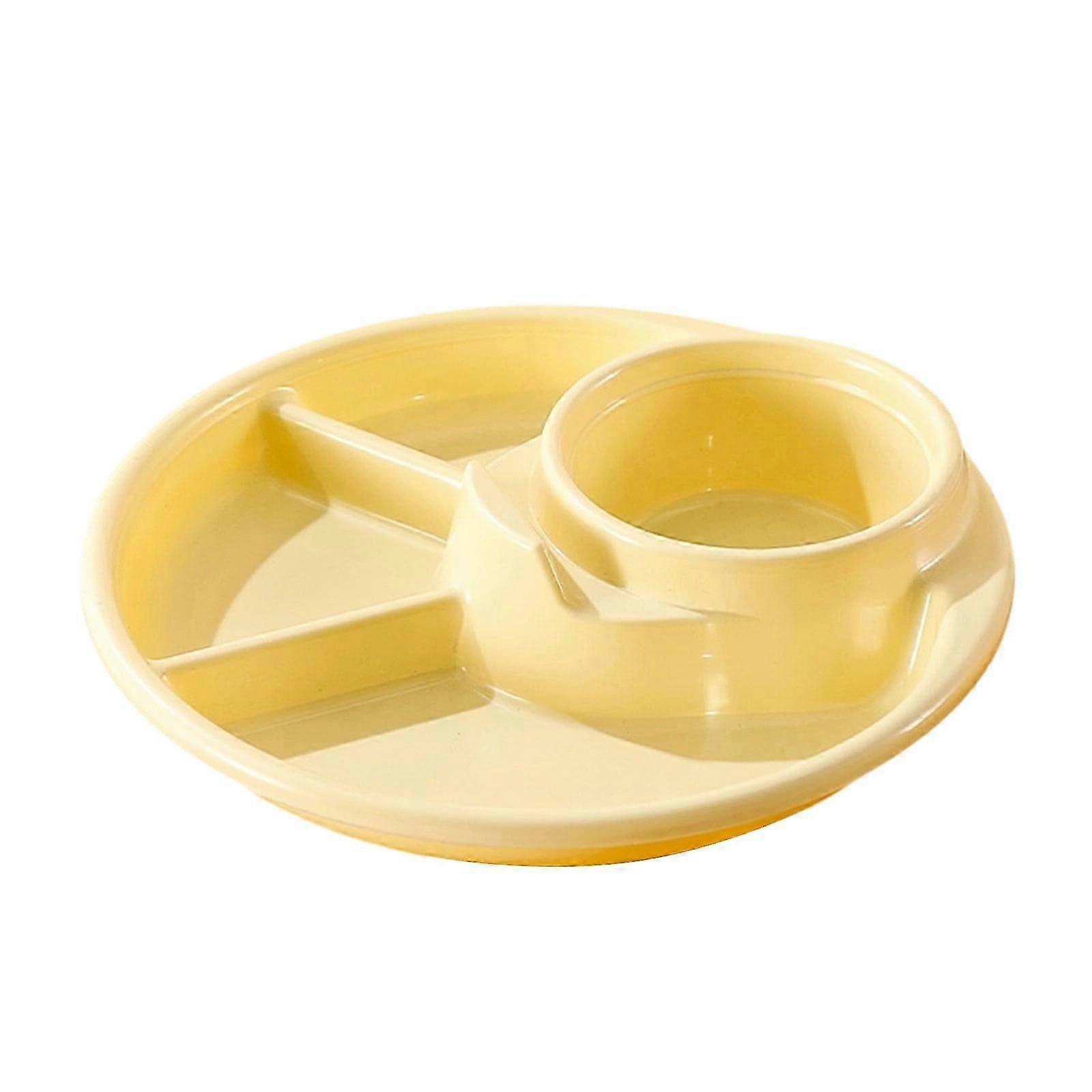 Divided Plastic Dinner Plate Portion Control Multi-Color Compartment Food Tray