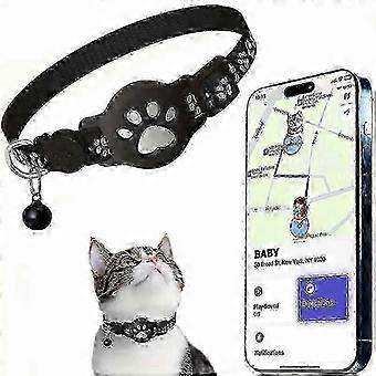 Airtag & Android Katzen-GPS-Tracker, keine monatlichen Gebühren, wasserdichtes reflektierendes Halsband