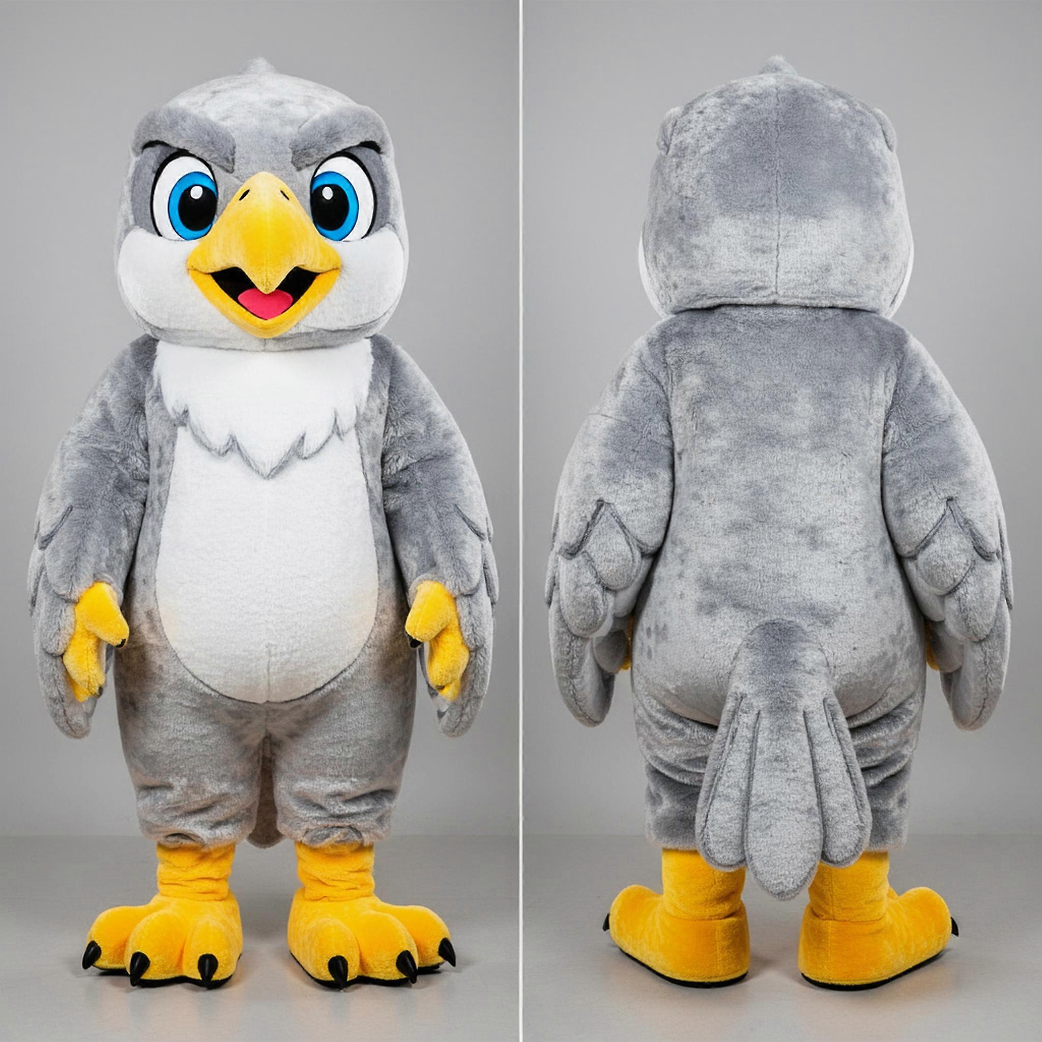 MASTICOT Silver Velvety Falcon Mascot