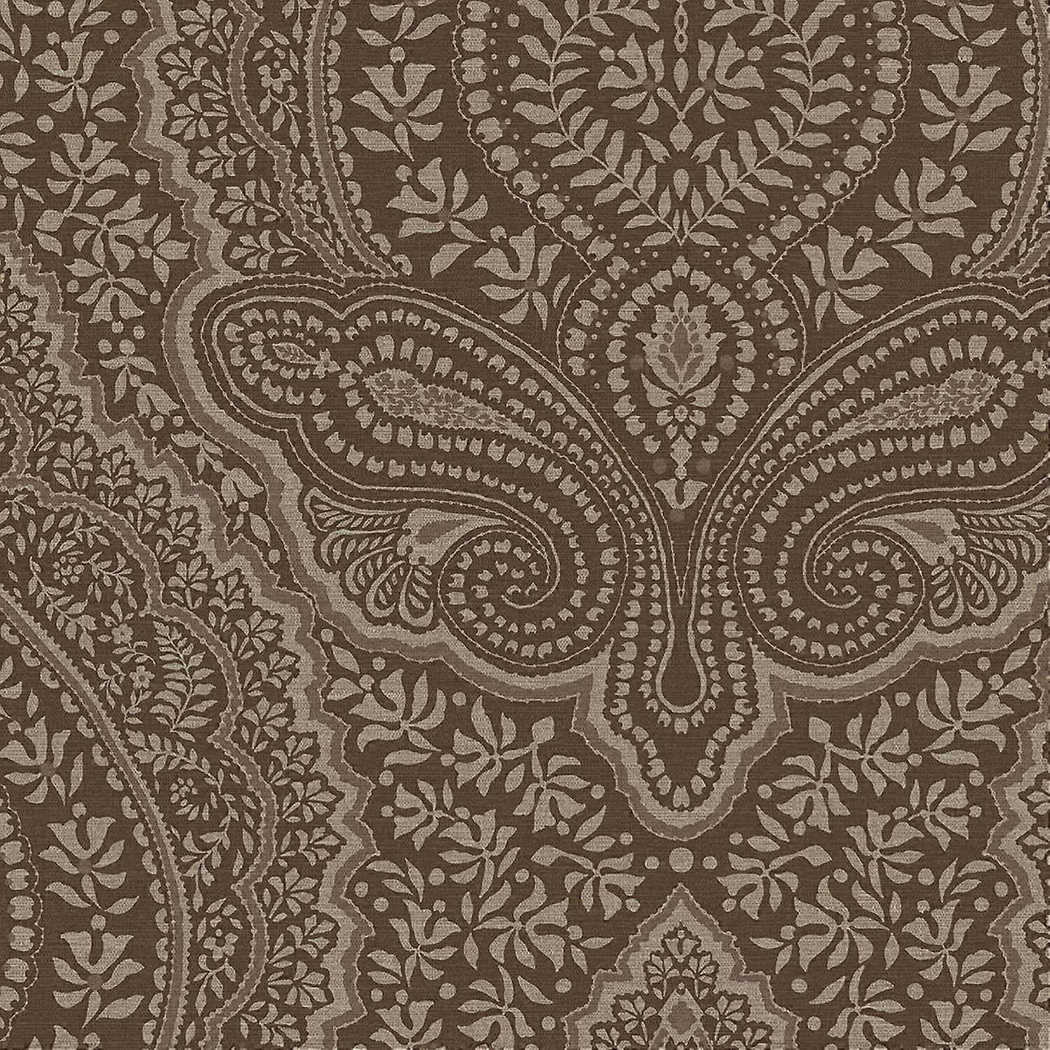 Brown Damask Wallpaper