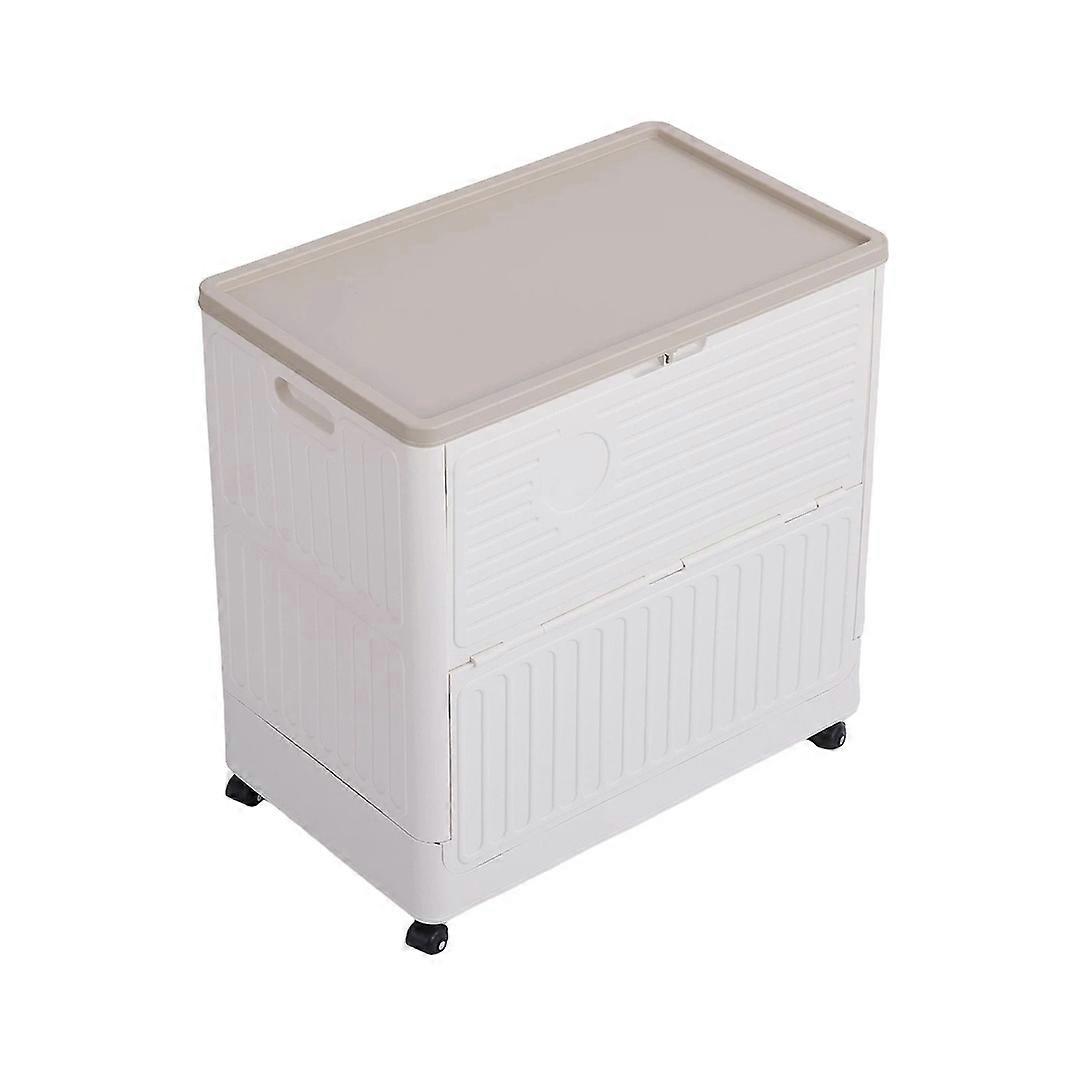 Plastic Stackable Foldable Storage Box on Wheels Blanket Clothes