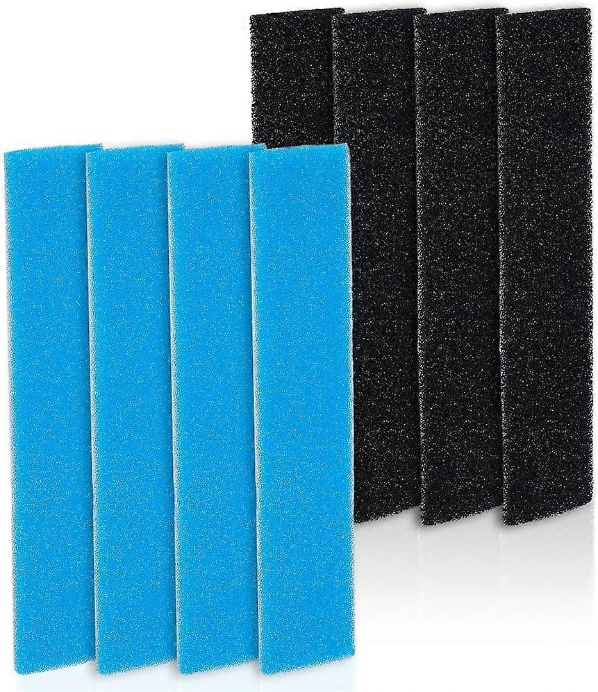 8Pcs 2 Colors Replacement Mini Split Air Filter 21.5x4.6cm Rectangle Mini Split Vent Filters Sponge AC Filter Replacement
